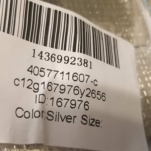 Metallic Silver Evening Purse  NWOT - Picture 3 of 6